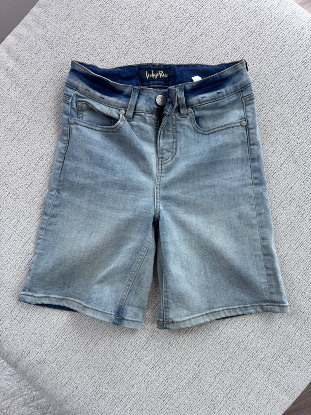 Indigo Rein Two-Tone Blue Denim Shorts